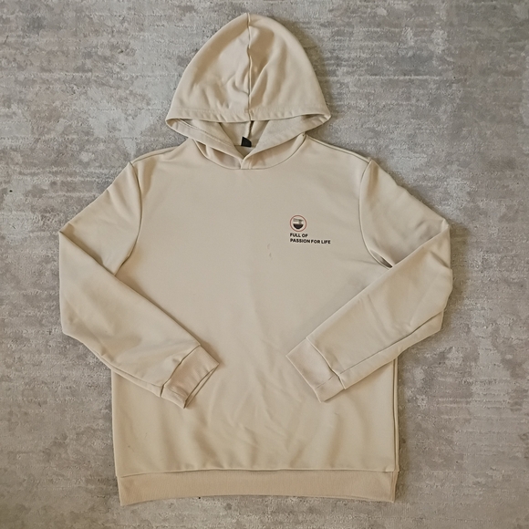 SHEIN Ramen Full Of Passion For Life Light Tan XL Hoodie - Picture 3 of 7